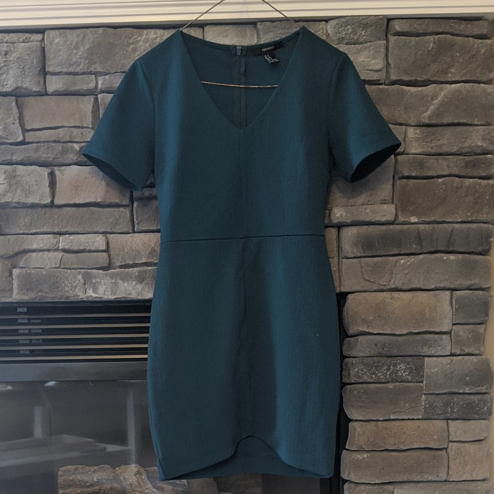 Green Forever21 Bodycon Dress - size small